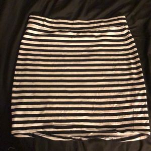 Striped Pencil skirt.